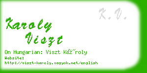 karoly viszt business card